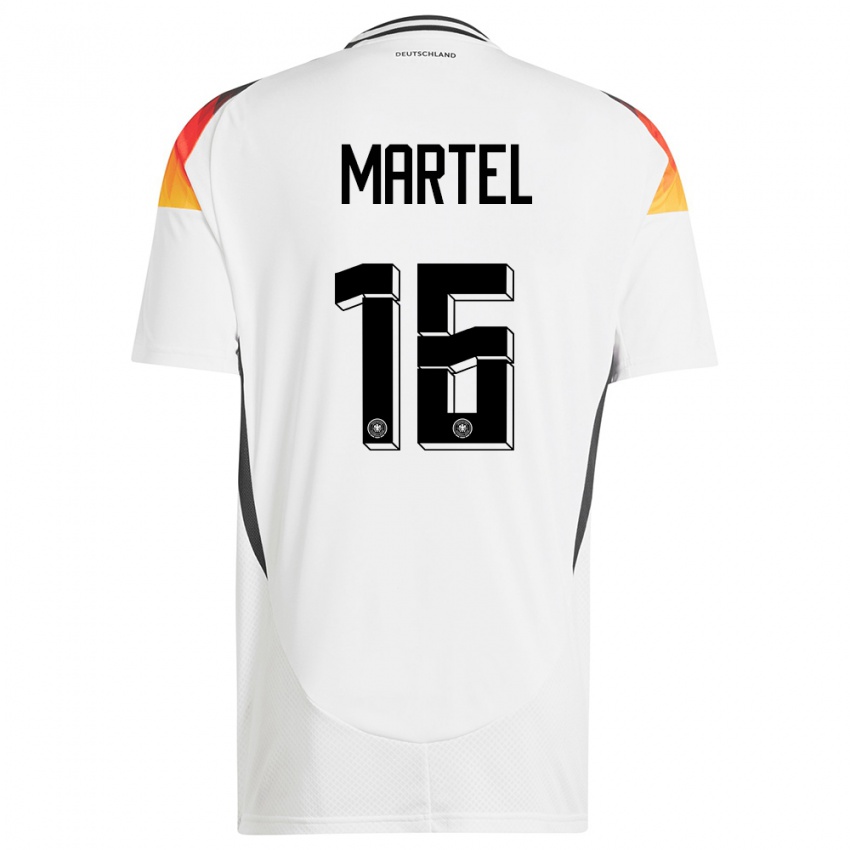 Damen Deutschland Eric Martel #16 Weiß Heimtrikot Trikot 24-26 T-Shirt
