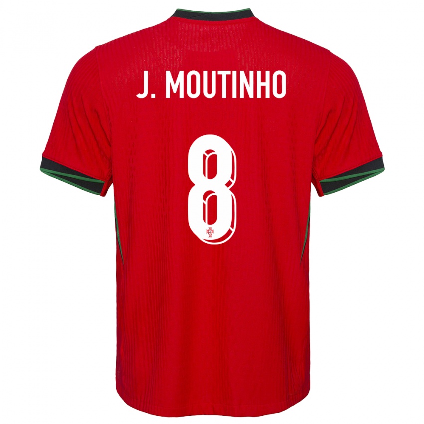 Damen Portugal Joao Moutinho #8 Rot Heimtrikot Trikot 24-26 T-Shirt