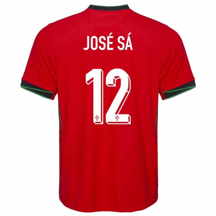 Damen Portugal Jose Sa #12 Rot Heimtrikot Trikot 24-26 T-Shirt
