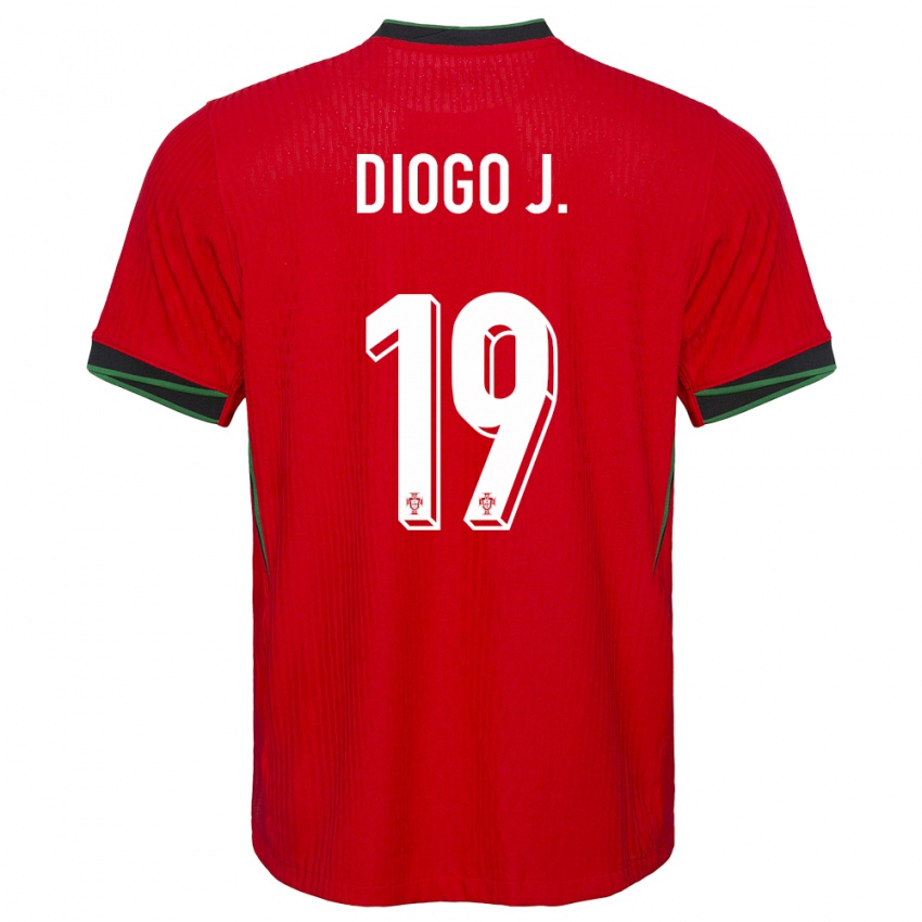 Damen Portugal Diogo Jota #19 Rot Heimtrikot Trikot 24-26 T-Shirt