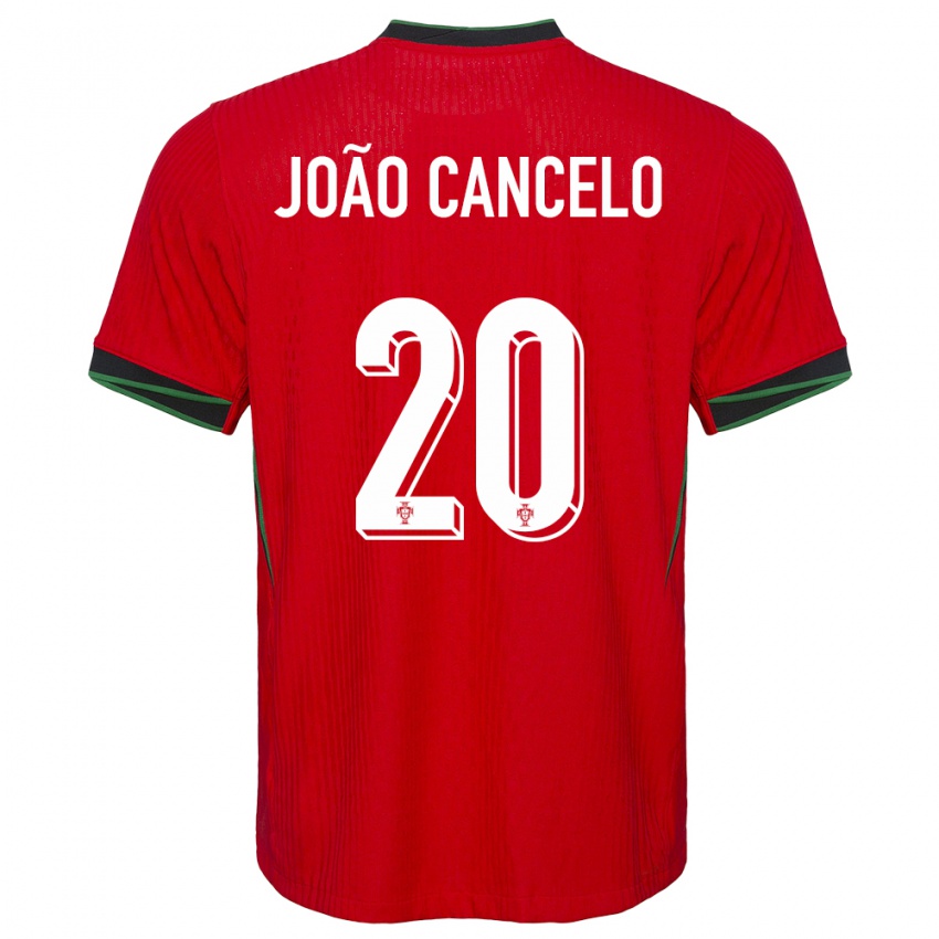 Damen Portugal Joao Cancelo #20 Rot Heimtrikot Trikot 24-26 T-Shirt
