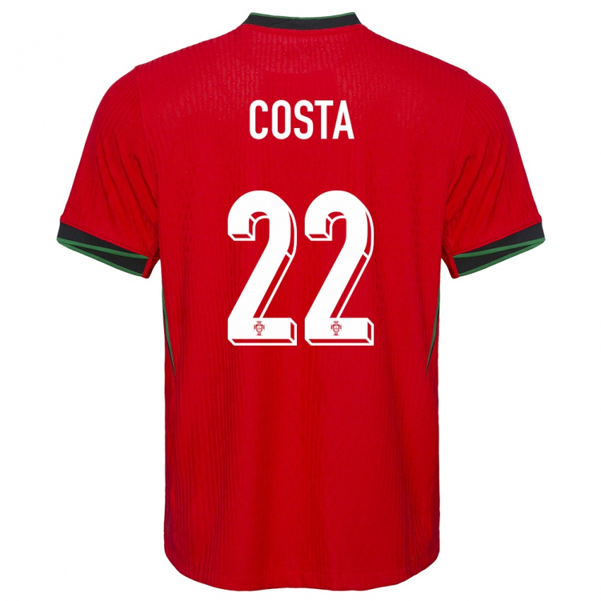 Damen Portugal Diogo Costa #22 Rot Heimtrikot Trikot 24-26 T-Shirt
