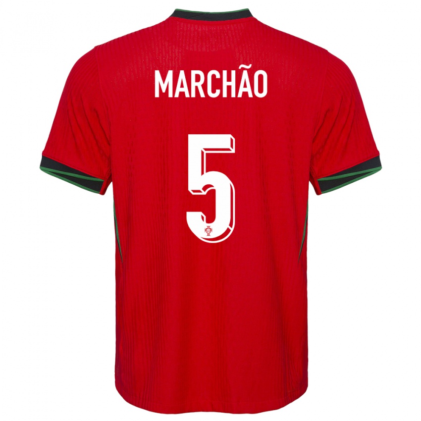 Damen Portugal Joana Marchao #5 Rot Heimtrikot Trikot 24-26 T-Shirt