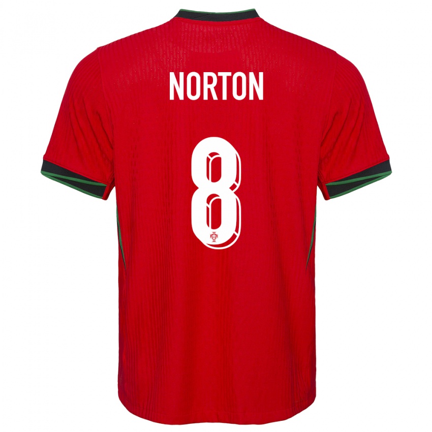 Damen Portugal Andreia Norton #8 Rot Heimtrikot Trikot 24-26 T-Shirt