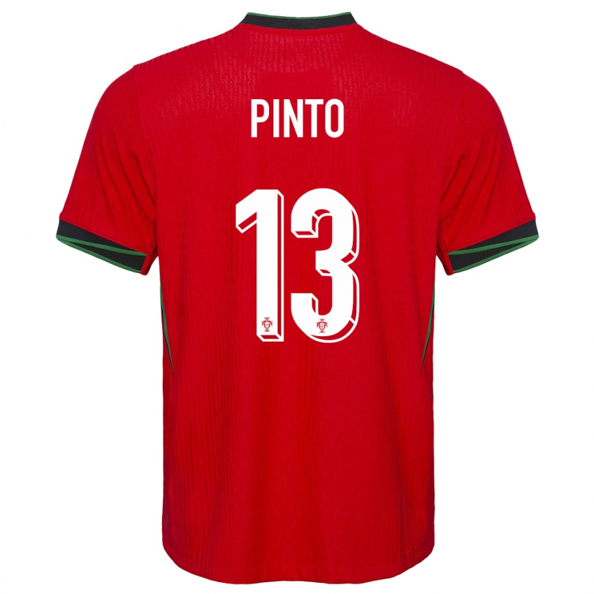 Damen Portugal Fatima Pinto #13 Rot Heimtrikot Trikot 24-26 T-Shirt