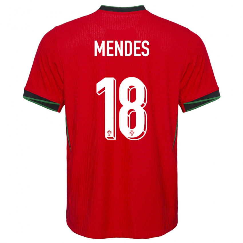 Damen Portugal Carolina Mendes #18 Rot Heimtrikot Trikot 24-26 T-Shirt