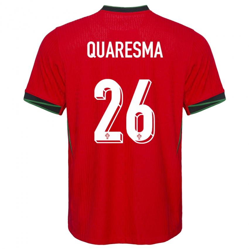 Damen Portugal Eduardo Quaresma #26 Rot Heimtrikot Trikot 24-26 T-Shirt