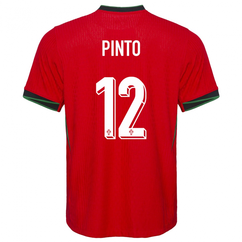 Damen Portugal Diogo Pinto #12 Rot Heimtrikot Trikot 24-26 T-Shirt
