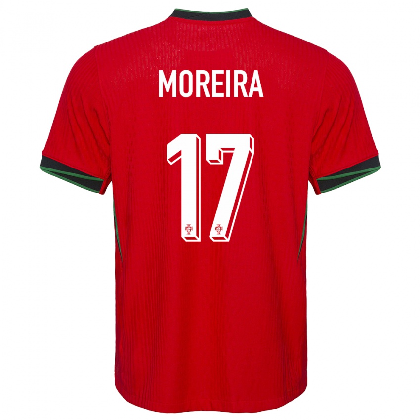 Damen Portugal Afonso Moreira #17 Rot Heimtrikot Trikot 24-26 T-Shirt