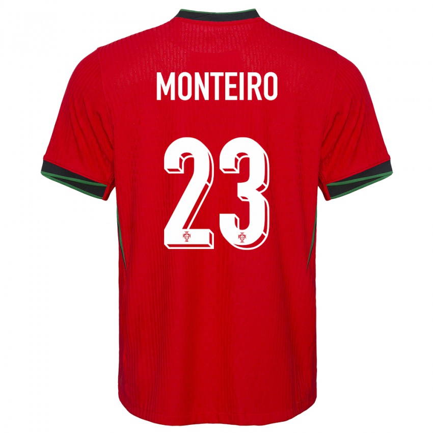 Damen Portugal David Monteiro #23 Rot Heimtrikot Trikot 24-26 T-Shirt
