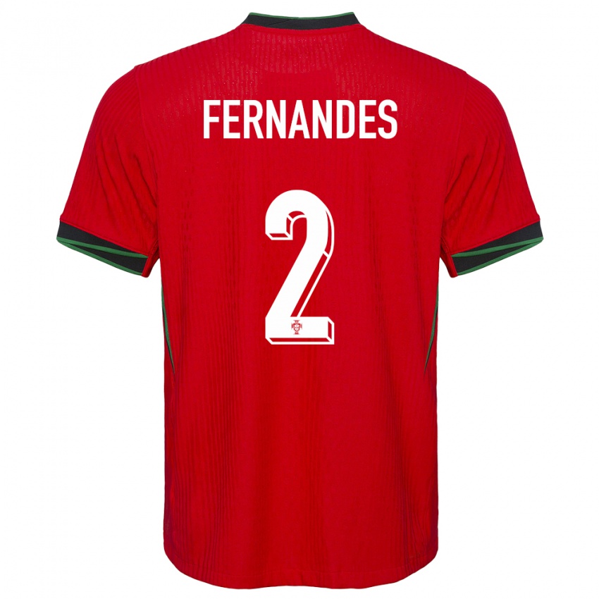 Damen Portugal Martim Fernandes #2 Rot Heimtrikot Trikot 24-26 T-Shirt