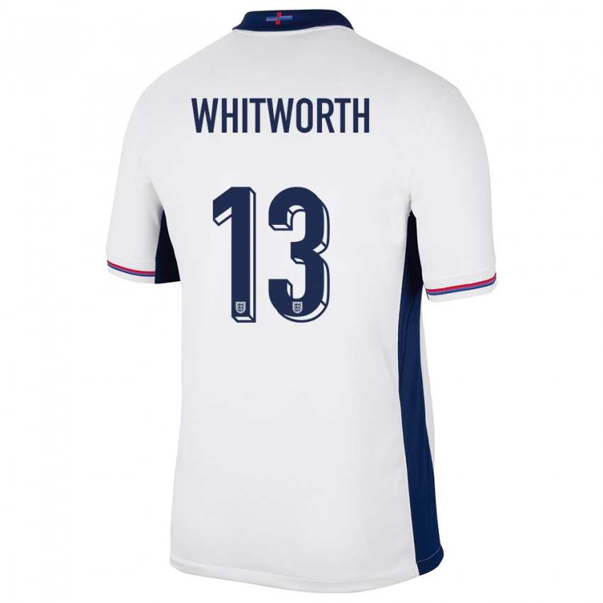Damen England Joseph Whitworth #13 Weiß Heimtrikot Trikot 24-26 T-Shirt