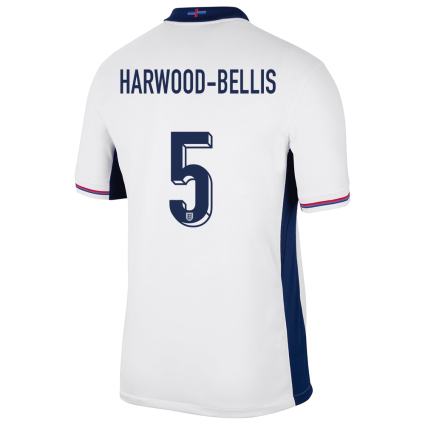 Damen England Taylor Harwood Bellis #5 Weiß Heimtrikot Trikot 24-26 T-Shirt