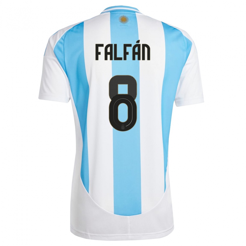 Damen Argentinien Daiana Falfan #8 Weiß Blau Heimtrikot Trikot 24-26 T-Shirt