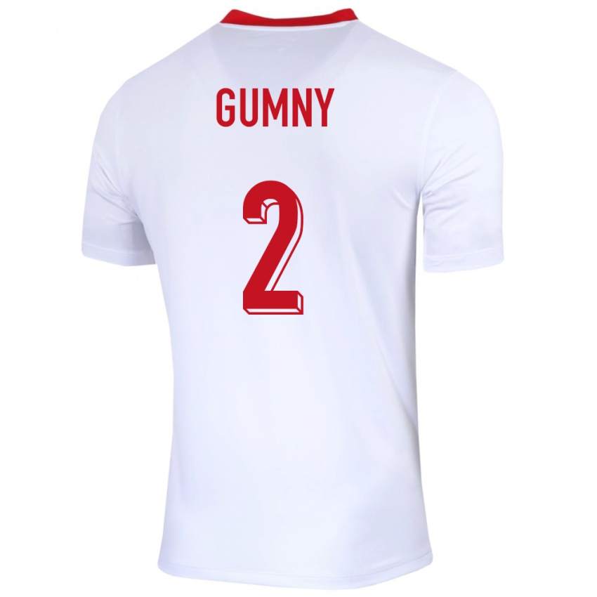 Damen Polen Robert Gumny #2 Weiß Heimtrikot Trikot 24-26 T-Shirt