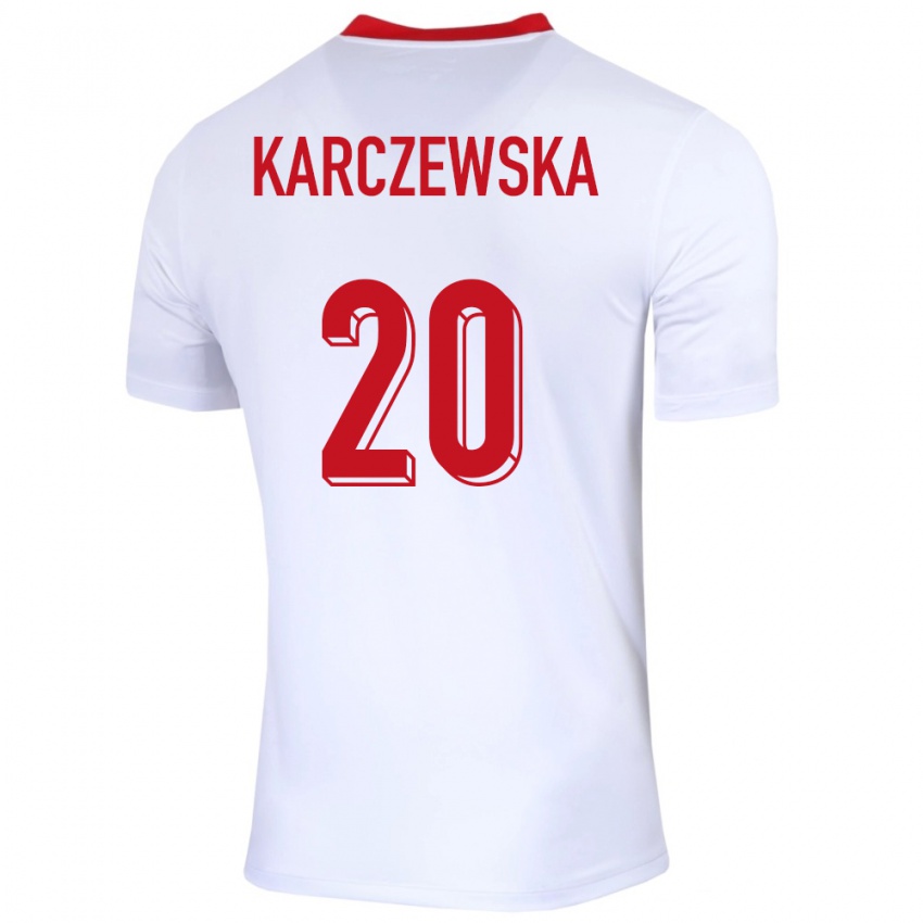 Damen Polen Nikola Karczewska #20 Weiß Heimtrikot Trikot 24-26 T-Shirt