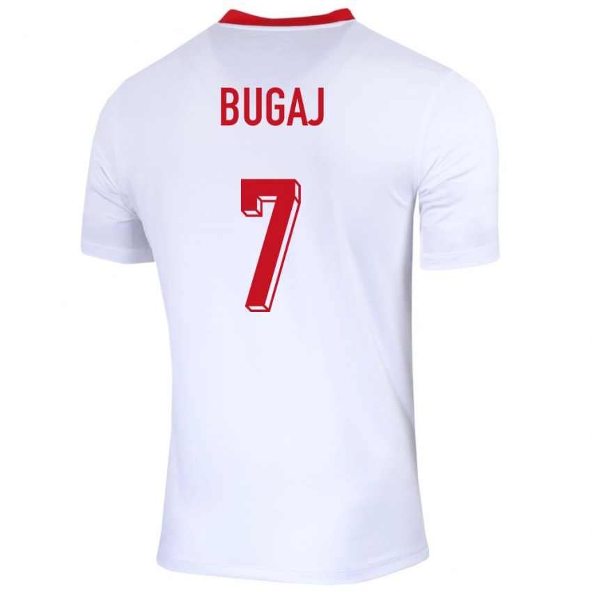 Damen Polen Dawid Bugaj #7 Weiß Heimtrikot Trikot 24-26 T-Shirt