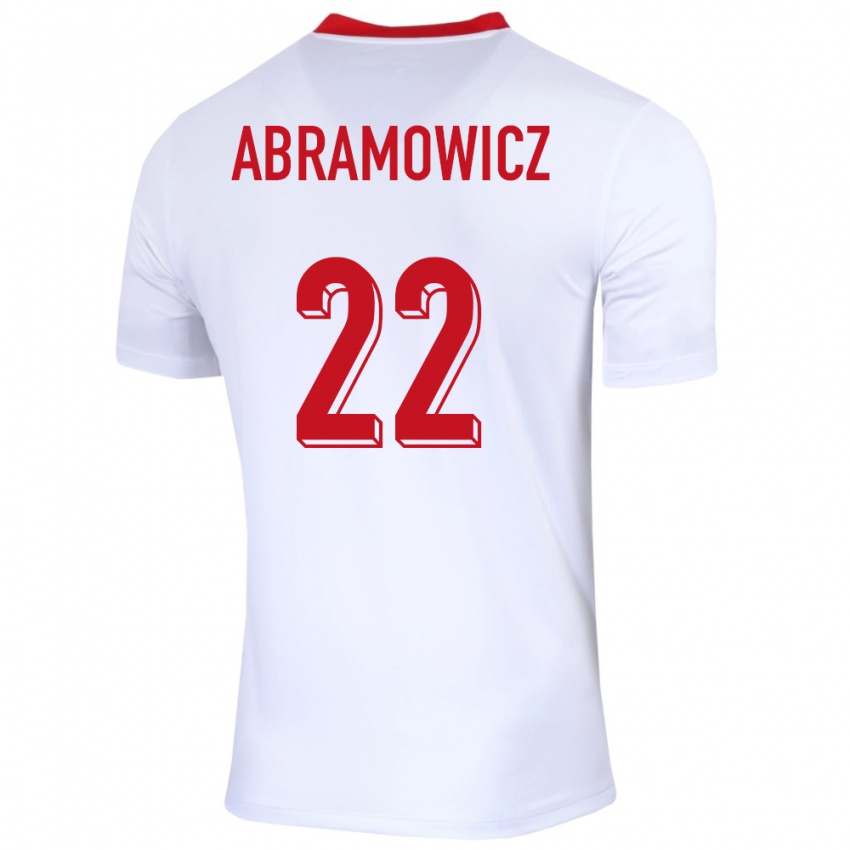 Damen Polen Slawomir Abramowicz #22 Weiß Heimtrikot Trikot 24-26 T-Shirt