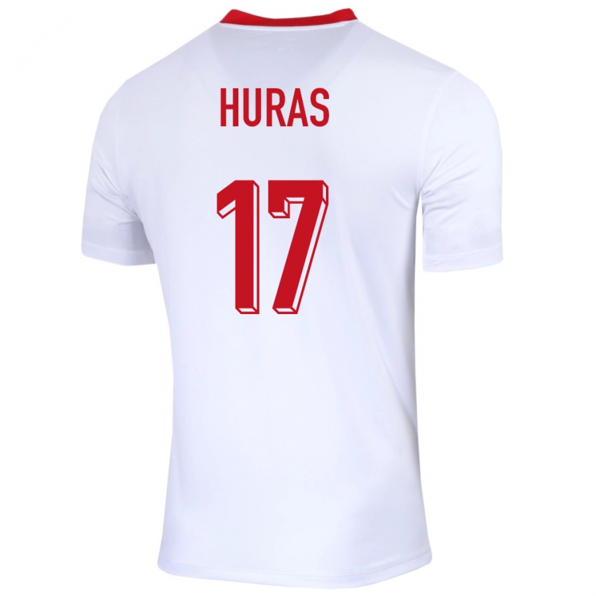 Damen Polen Mike Huras #17 Weiß Heimtrikot Trikot 24-26 T-Shirt
