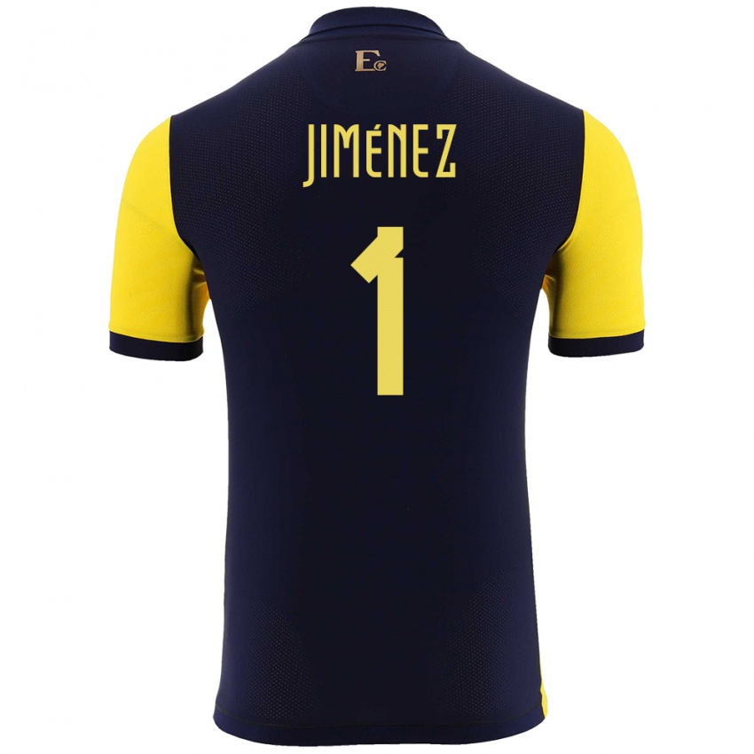 Damen Ecuador Tony Jimenez #1 Gelb Heimtrikot Trikot 24-26 T-Shirt