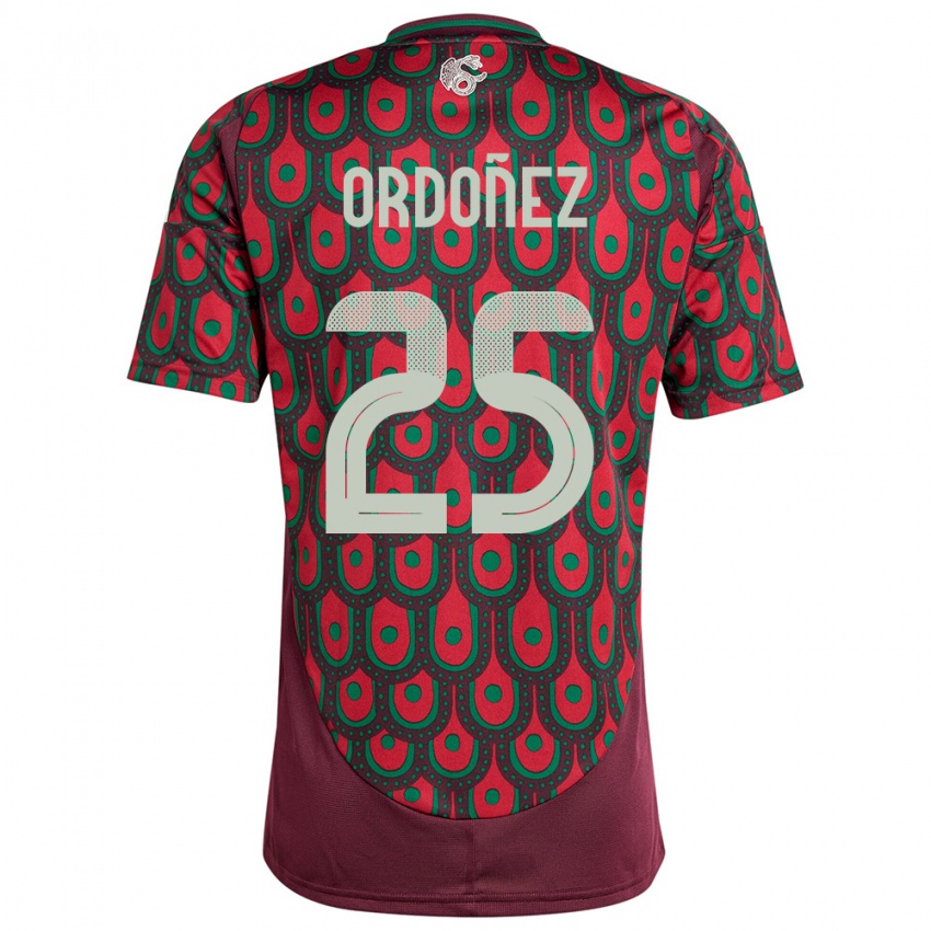 Damen Mexiko Diana Ordonez #25 Kastanienbraun Heimtrikot Trikot 24-26 T-Shirt