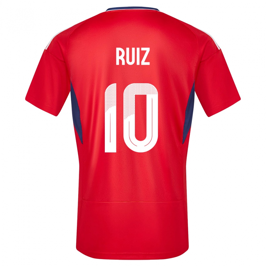 Damen Costa Rica Bryan Ruiz #10 Rot Heimtrikot Trikot 24-26 T-Shirt