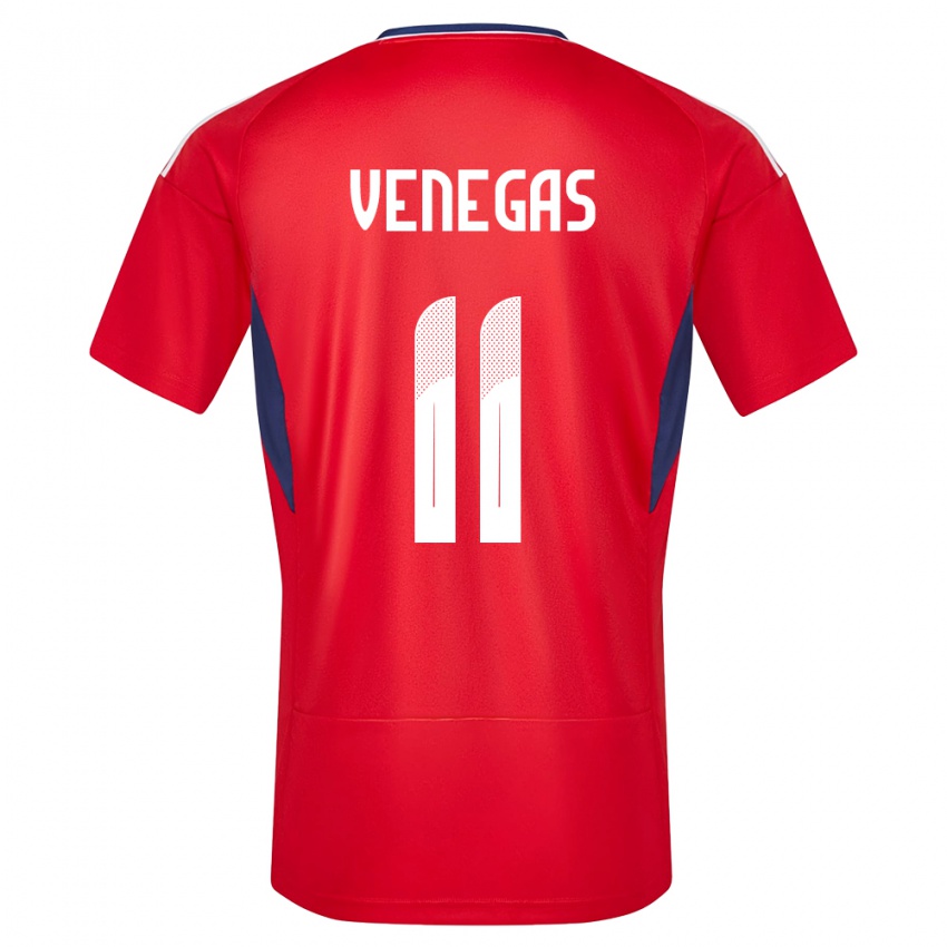 Damen Costa Rica Johan Venegas #11 Rot Heimtrikot Trikot 24-26 T-Shirt
