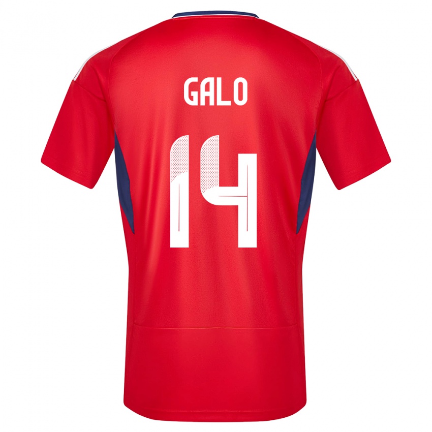 Damen Costa Rica Orlando Galo #14 Rot Heimtrikot Trikot 24-26 T-Shirt