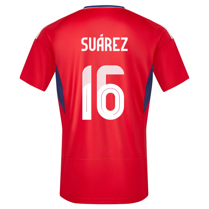 Damen Costa Rica Aaron Suarez #16 Rot Heimtrikot Trikot 24-26 T-Shirt