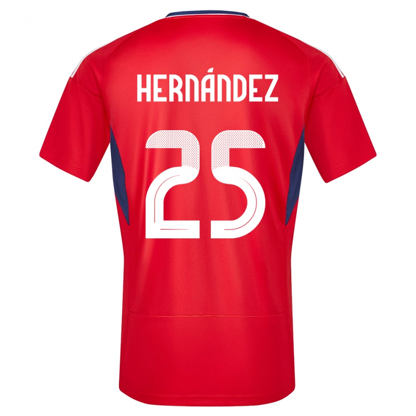Damen Costa Rica Anthony Hernandez #25 Rot Heimtrikot Trikot 24-26 T-Shirt