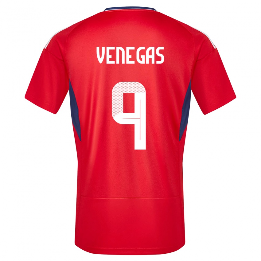 Damen Costa Rica Carolina Venegas #9 Rot Heimtrikot Trikot 24-26 T-Shirt