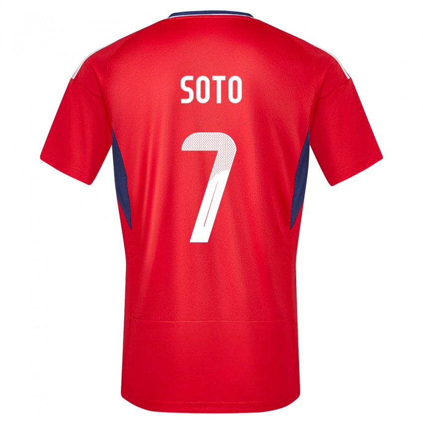 Damen Costa Rica Andrey Soto #7 Rot Heimtrikot Trikot 24-26 T-Shirt