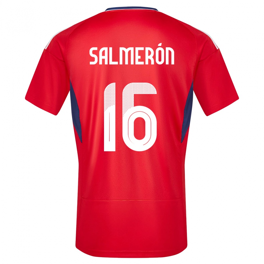 Damen Costa Rica Andrey Salmeron #16 Rot Heimtrikot Trikot 24-26 T-Shirt