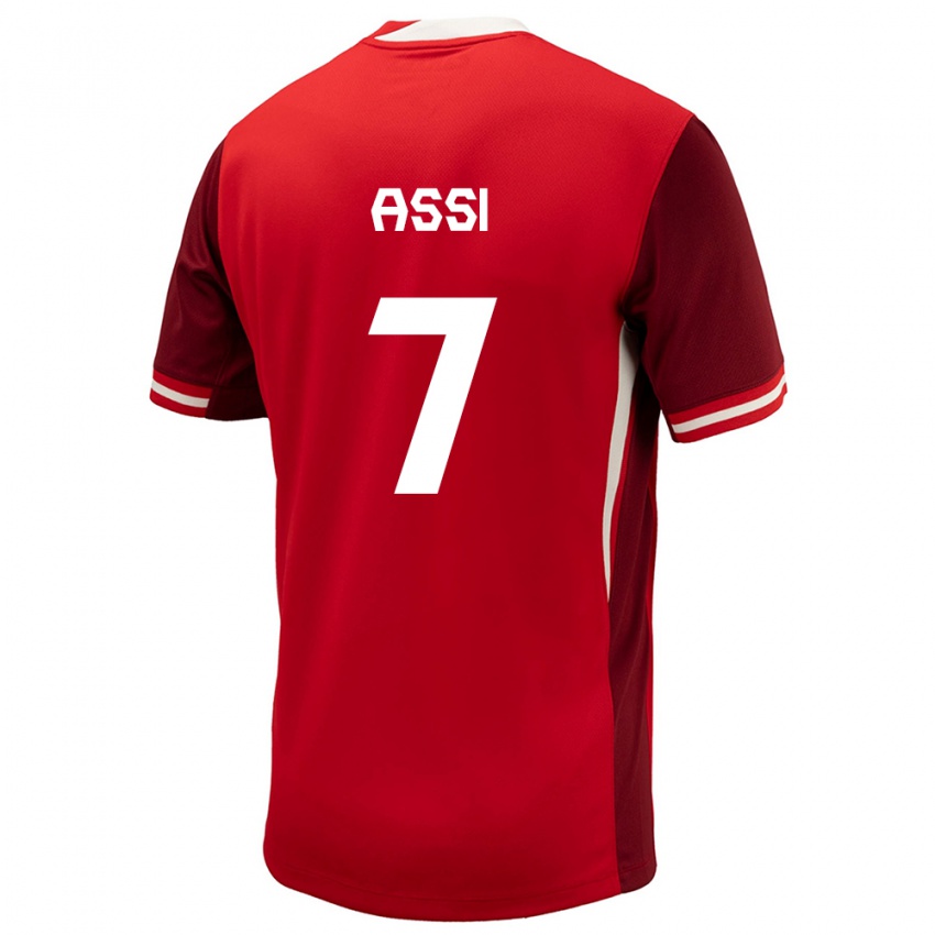 Damen Kanada Jean Aniel Assi #7 Rot Heimtrikot Trikot 24-26 T-Shirt