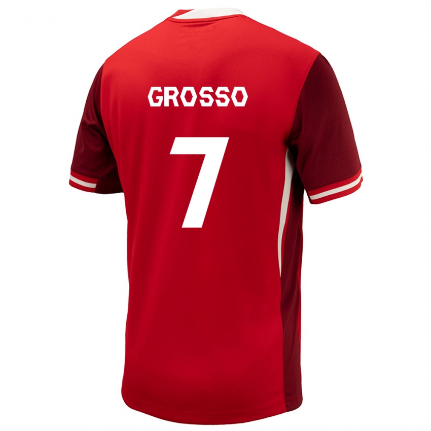 Damen Kanada Julia Grosso #7 Rot Heimtrikot Trikot 24-26 T-Shirt