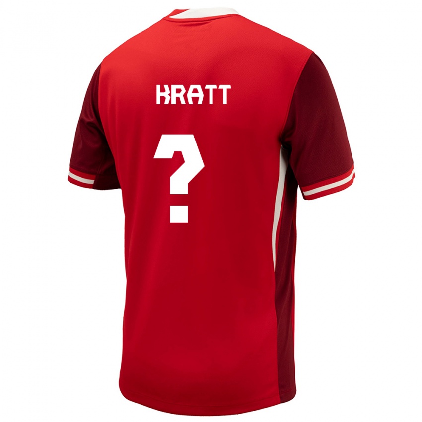 Damen Kanada Ronan Kratt #0 Rot Heimtrikot Trikot 24-26 T-Shirt