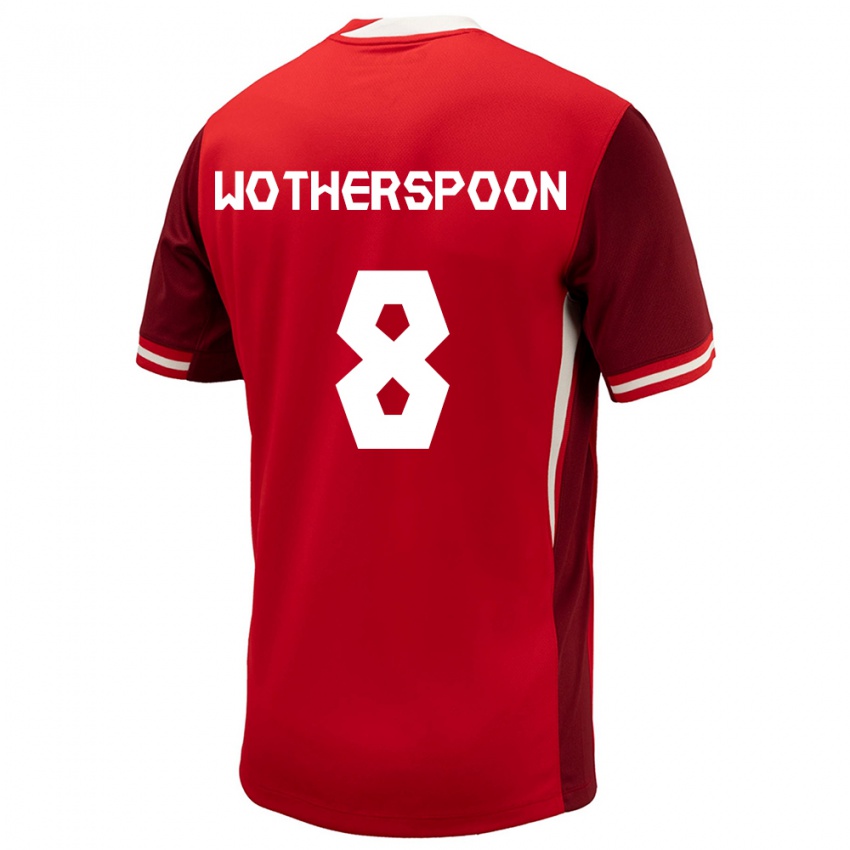 Damen Kanada David Wotherspoon #8 Rot Heimtrikot Trikot 24-26 T-Shirt