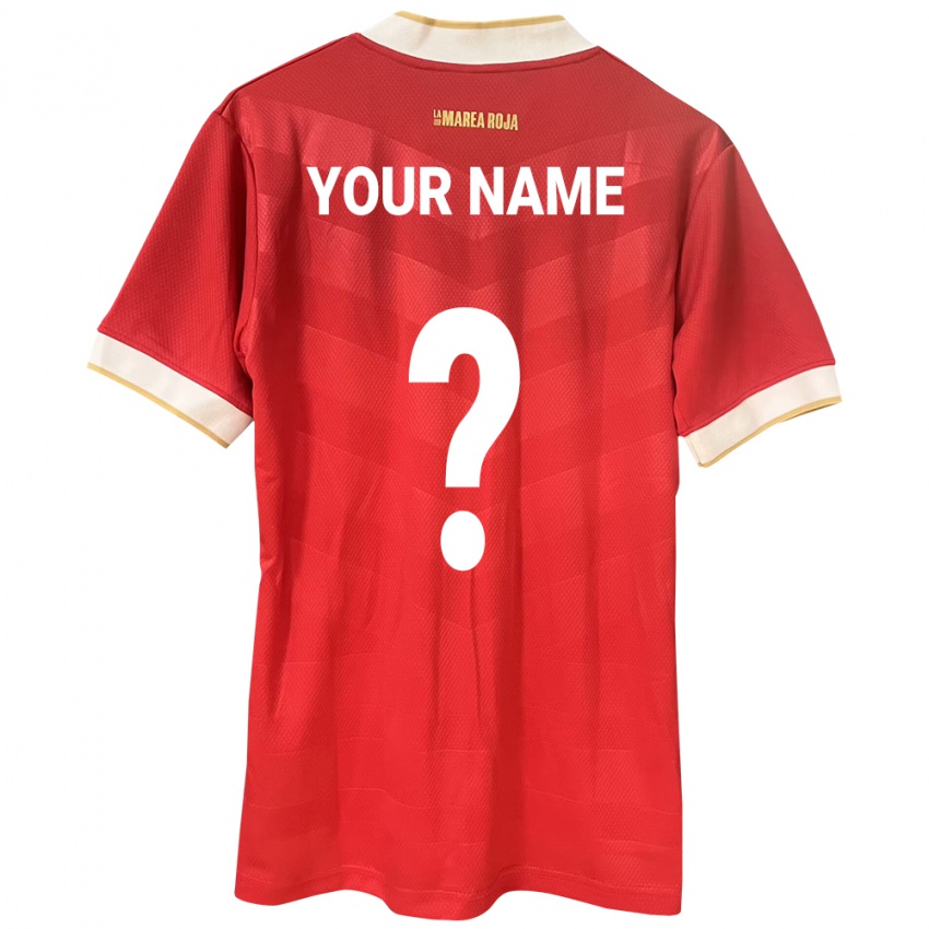 Damen Panama Ihren Namen #0 Rot Heimtrikot Trikot 24-26 T-Shirt