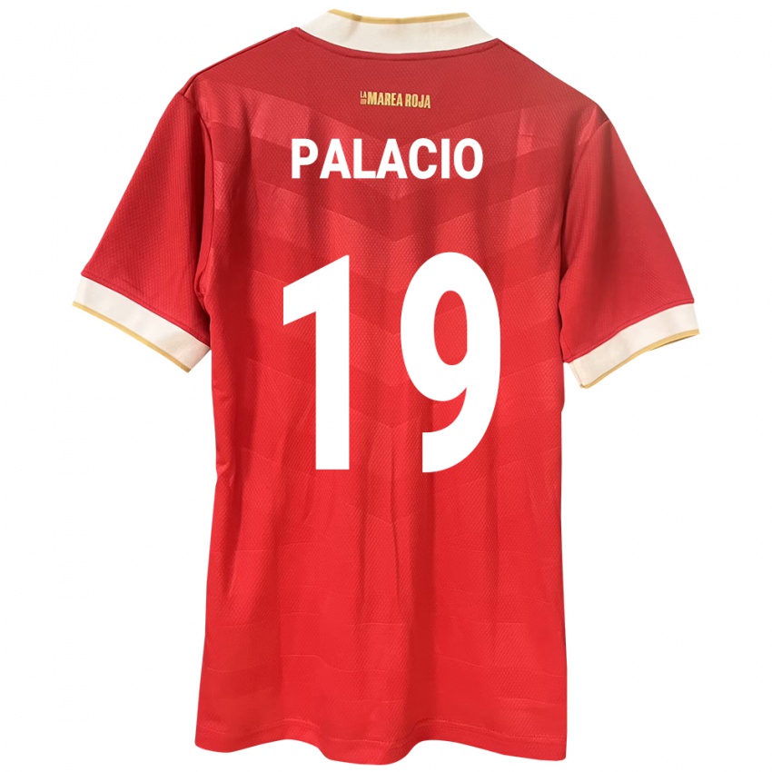 Damen Panama Yarelis Palacio #19 Rot Heimtrikot Trikot 24-26 T-Shirt