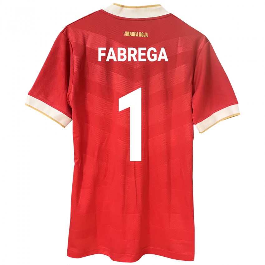 Damen Panama Sasha Fábrega #1 Rot Heimtrikot Trikot 24-26 T-Shirt