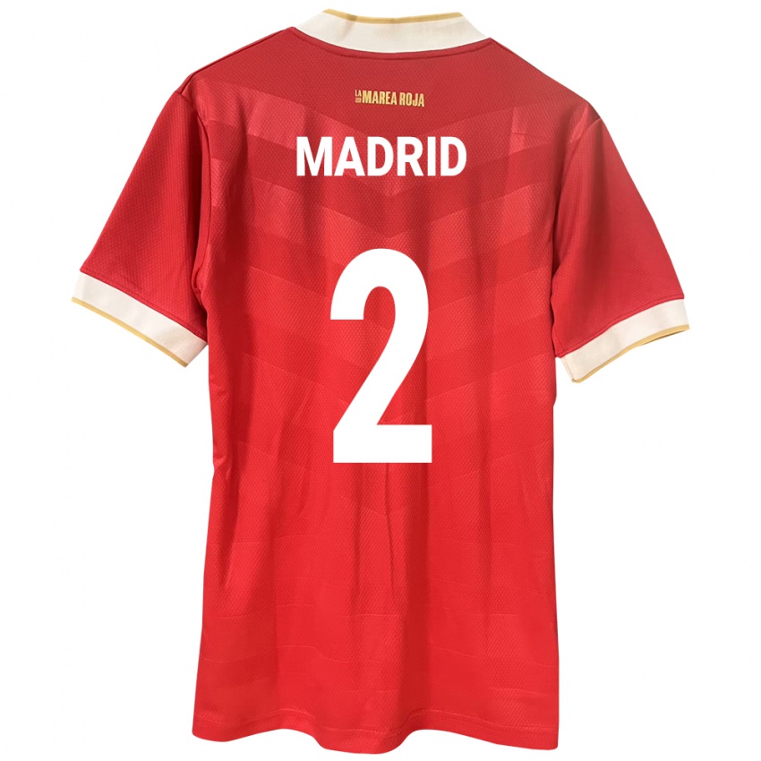 Damen Panama Dayane Madrid #2 Rot Heimtrikot Trikot 24-26 T-Shirt