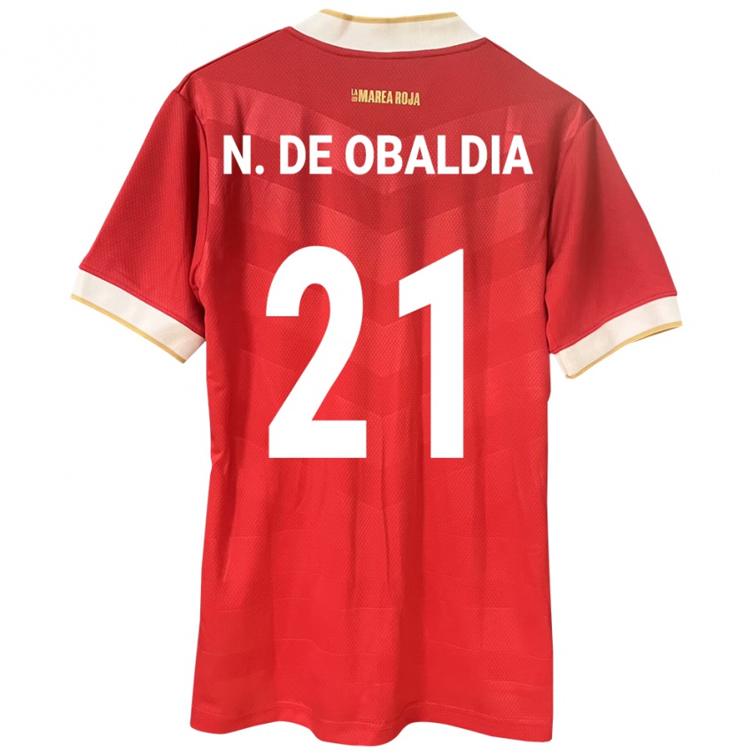 Damen Panama Nicole De Obaldía #21 Rot Heimtrikot Trikot 24-26 T-Shirt