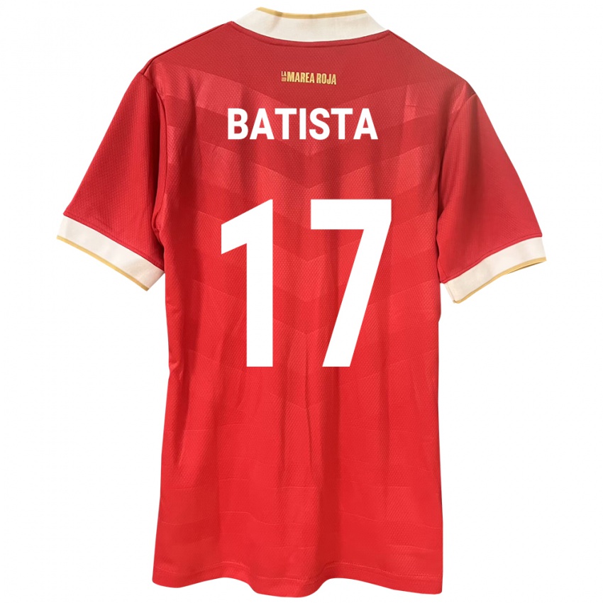 Damen Panama Laurie Batista #17 Rot Heimtrikot Trikot 24-26 T-Shirt