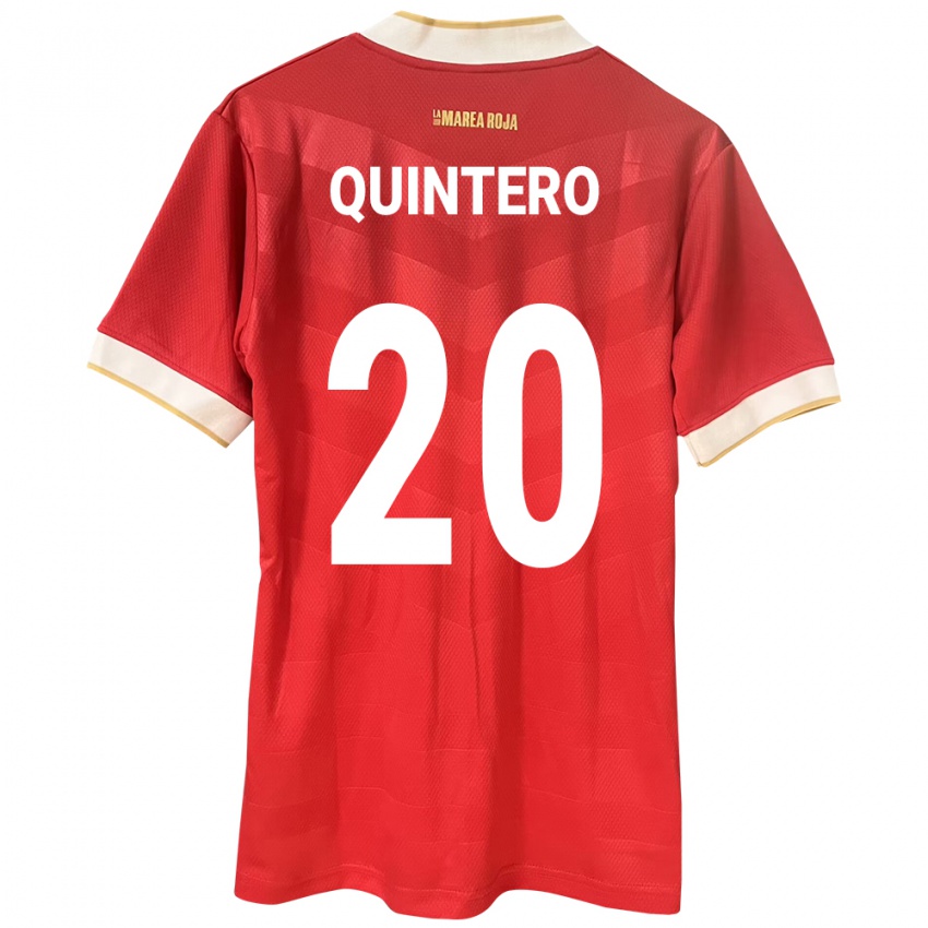 Damen Panama Aldrith Quintero #20 Rot Heimtrikot Trikot 24-26 T-Shirt
