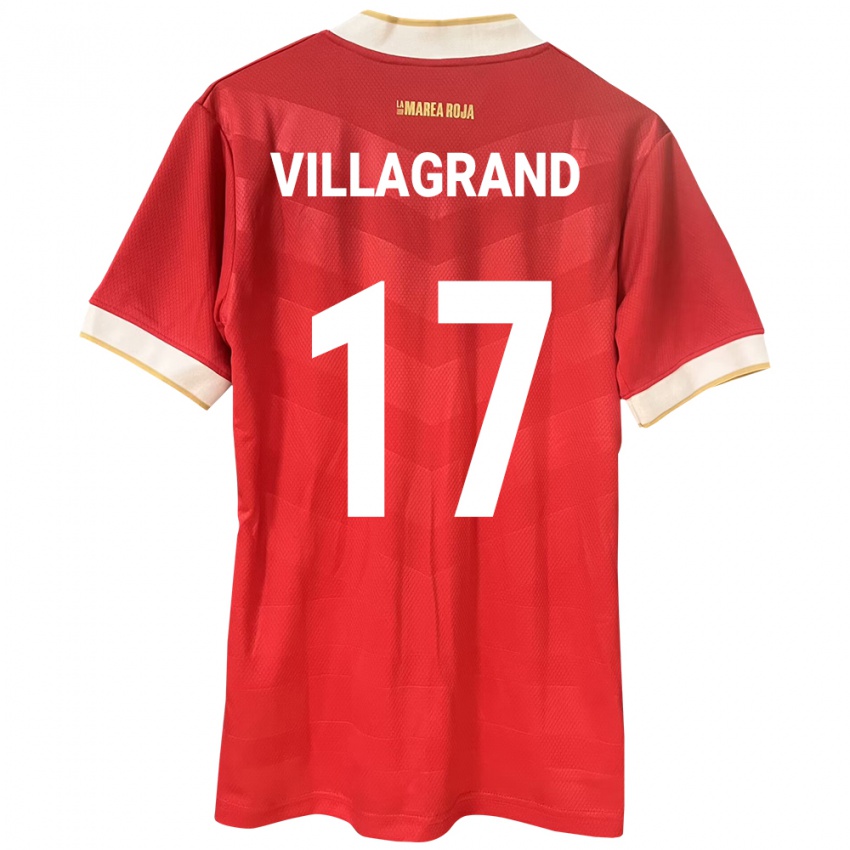 Damen Panama Gabriela Villagrand #17 Rot Heimtrikot Trikot 24-26 T-Shirt