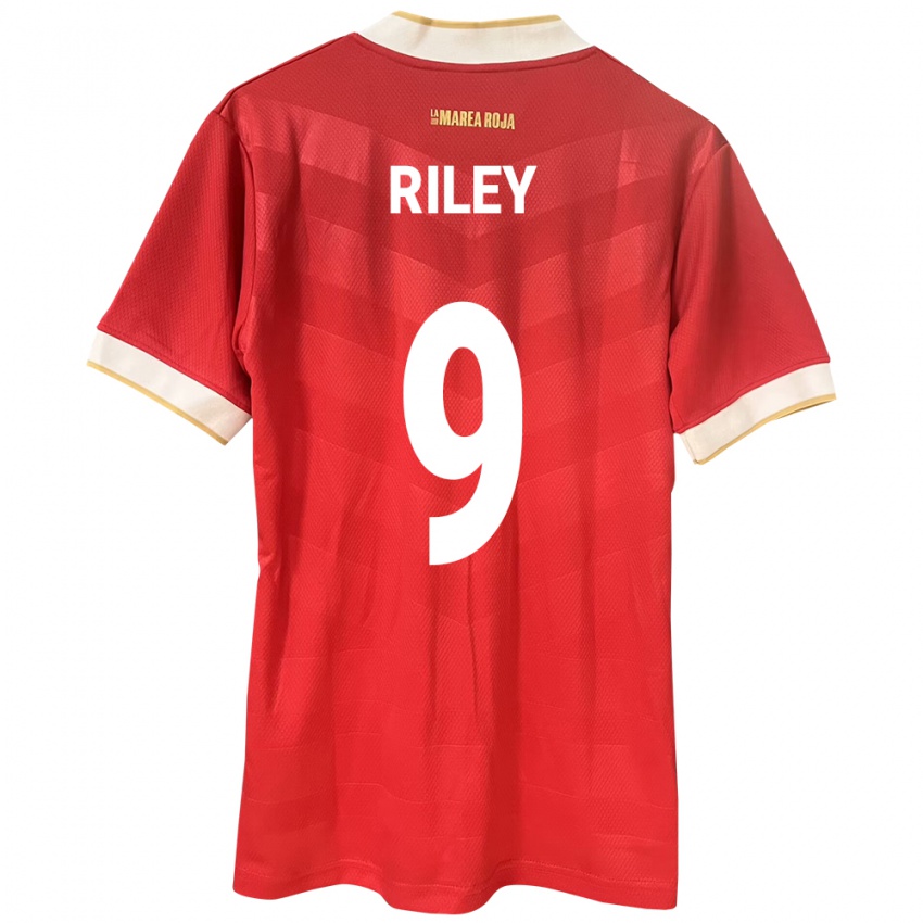 Damen Panama Karla Riley #9 Rot Heimtrikot Trikot 24-26 T-Shirt