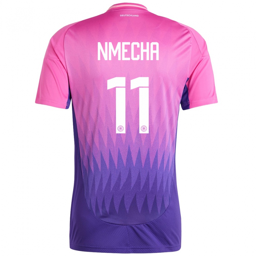 Damen Deutschland Lukas Nmecha #11 Pink Lila Auswärtstrikot Trikot 24-26 T-Shirt