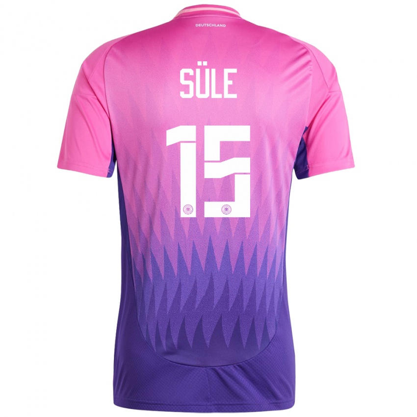 Damen Deutschland Niklas Sule #15 Pink Lila Auswärtstrikot Trikot 24-26 T-Shirt