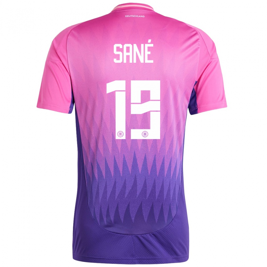 Damen Deutschland Leroy Sane #19 Pink Lila Auswärtstrikot Trikot 24-26 T-Shirt