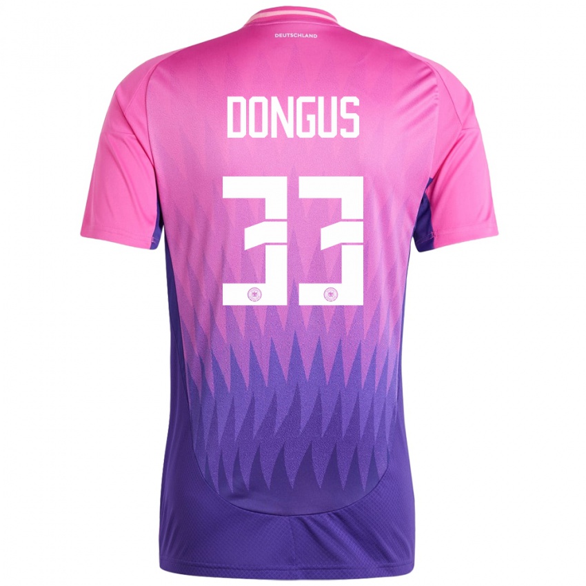 Damen Deutschland Fabienne Dongus #33 Pink Lila Auswärtstrikot Trikot 24-26 T-Shirt